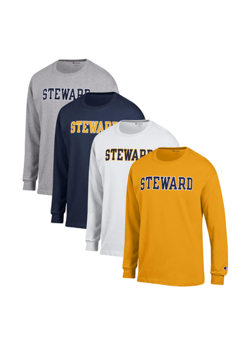 "STEWARD" Basic LONG Sleeve Tee by Champion (Youth and Adult)