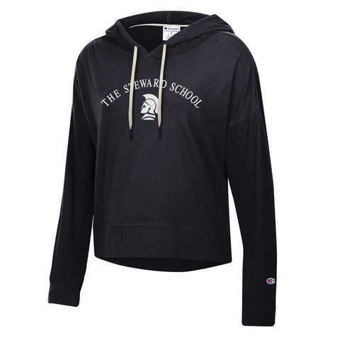 Sueded Hooded Sweatshirt - Slightly Cropped - by Champion (Adult)