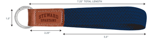 Key Strap with Embossed Leather Tab