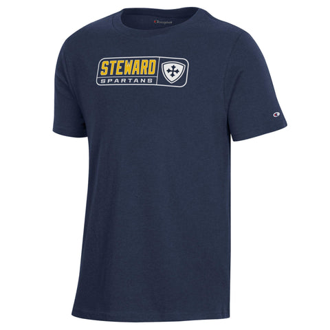 Jersey Cotton Tee in Navy by Champion (Youth)