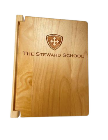 Wood Photo Album with Etched Steward Shield